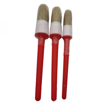 3 pcs à tête ronde rouge pinceau